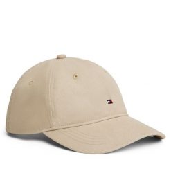 Czapka z daszkiem Tommy Hilfiger. Brązowe czapki i kapelusze damskie Tommy Hilfiger, bez wzorów. Za 149.99 zł.