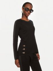 Liu Jo Sport Sweter TF4098 MS49I Czarny Regular Fit. Czarne swetry damskie Liu Jo Sport, l, bez wzorów, z wiskozy, sportowe, bez kołnierzyka, bez ramiączek, bez kaptura. Za 339.99 zł.