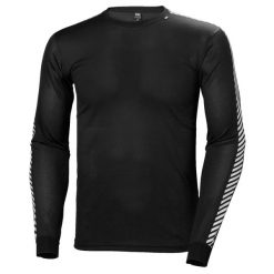 Bluza Helly Hansen lifa stripe crew. Czarne bluzy męskie Helly Hansen, xl, bez wzorów, z materiału, bez kaptura. Za 243.00 zł.