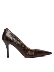 Guess Szpilki FLFPRN LEP08 Brązowy. Brązowe szpilki damskie Guess, z aplikacjami, ze skóry, bez obcasa, bez zapięcia. Za 679.99 zł.