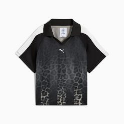 Koszulka Puma T7 LEO LUXE RELAXED FOOTBALL JERSEY czarna 63349901 r XL. Czarne koszulki sportowe damskie Puma, xl, bez wzorów, z dzianiny, bez kołnierzyka, bez ramiączek, do piłki nożnej. Za 146.17 zł.