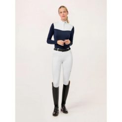 Damskie legginsy jeździeckie o średniej przyczepności Equestrian Stockholm Premi. Niebieskie legginsy damskie EQUESTRIAN STOCKHOLM, s, bez wzorów, z tkaniny, do jazdy konnej. Za 704.60 zł.