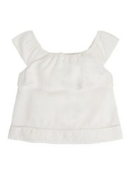 Guess Bluzka J3GH01 WE8R0 Biały Regular Fit. Białe bluzki dla dziewczynek Guess, z aplikacjami, z lyocellu, bez ramiączek. Za 169.99 zł.