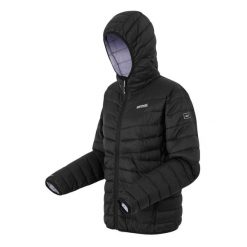 Damska kurtka z kapturem Regatta Hillpack IV. Czarne kurtki damskie Regatta, m, bez wzorów, z materiału, z kapturem. Za 249.75 zł.