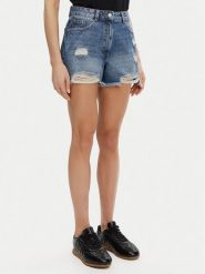 Silvian Heach Szorty jeansowe GPP25123SH Granatowy Regular Fit. Niebieskie szorty damskie Silvian Heach, bez wzorów, z bawełny. Za 139.99 zł.