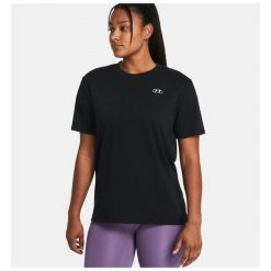T-Shirt Koszulka Damska Under Armour. Koszulki sportowe damskie Under Armour, bez wzorów, sportowe, bez kołnierzyka. W wyprzedaży za 157.75 zł.