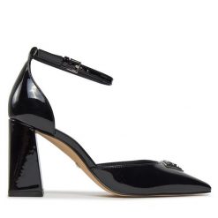 Czółenka Guess. Czerwone czółenka damskie Guess, z aplikacjami, bez obcasa, bez zapięcia. Za 634.99 zł.