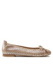 Caprice Baleriny 9-22185-42 Brązowy. Brązowe baleriny damskie Caprice, bez wzorów, ze skóry, bez obcasa. Za 194.99 zł.