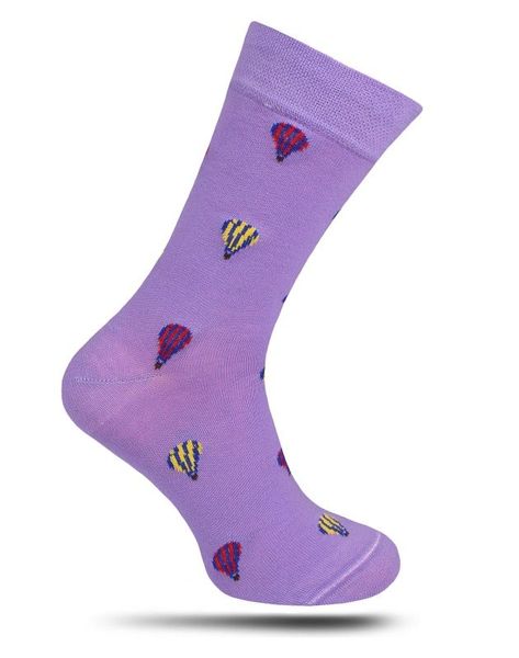 Fioletowe, Wrzosowe Skarpetki -HIS STORY- Męskie, Casualowe, w Balony Powietrzne, Statek Powietrzny. Fioletowe skarpety męskie His Story, bez wzorów, z bawełny. Za 19.90 zł.
