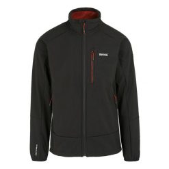 Męska Kurtka Soft Shell Moutdale. Czarne kurtki męskie Regatta, l, bez wzorów, z elastanu, bez kaptura. Za 124.99 zł.
