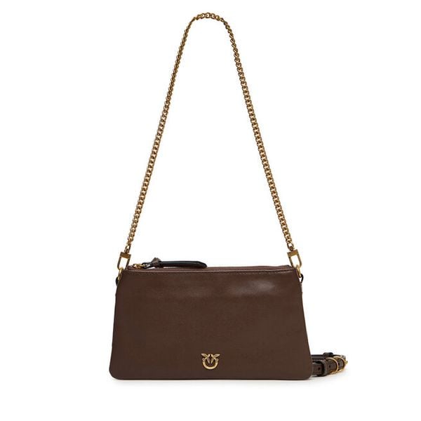 Torebka PINKO. Brązowe torebki do ręki damskie Pinko, bez wzorów, klasyczne, bez dodatków. Za 809.99 zł.