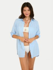 Banana Moon Koszula Garel Galeana MVD66 Błękitny Regular Fit. Niebieskie bluzki damskie Banana Moon, m, bez wzorów, z syntetyku, bez kołnierzyka, bez ramiączek. Za 449.99 zł.