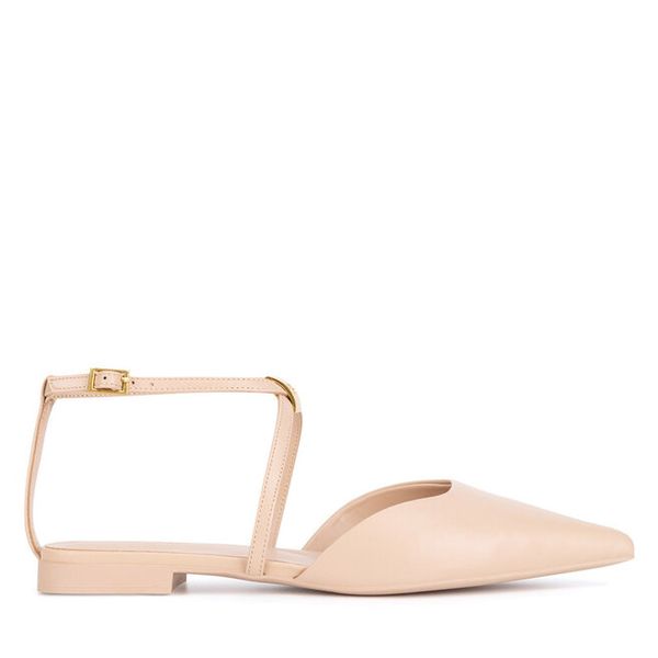 Baleriny GINO ROSSI. Brązowe baleriny damskie Gino Rossi, bez wzorów, bez obcasa. Za 279.99 zł.