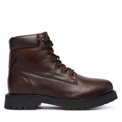 Trapery Tommy Hilfiger. Brązowe śniegowce i trapery męskie Tommy Hilfiger, bez zapięcia. Za 799.99 zł.