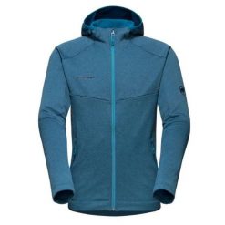 Bluza trekkingowa męska Mammut Nair. Niebieskie bluzy męskie Mammut, m, bez wzorów, z elastanu, z kapturem. Za 491.70 zł.