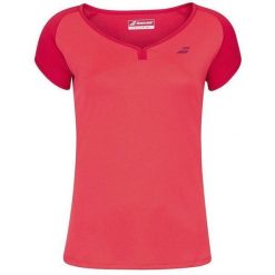Koszulka tenisowa damska z krótkim rekawem Babolat Cap Sleeve Top. Czerwone koszulki sportowe damskie BABOLAT, xs, bez wzorów, sportowe, bez kołnierzyka. Za 119.00 zł.