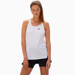Lekki top damski do biegania THERMO TOP. Białe koszulki sportowe damskie BODYCROSS, xl, bez wzorów, z materiału, sportowe, bez kołnierzyka. Za 245.99 zł.