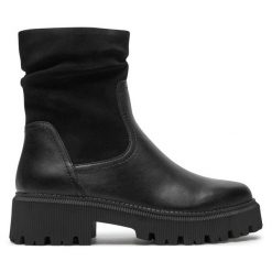 Botki Caprice. Czarne botki damskie Caprice, bez obcasa, na płaskiej podeszwie, bez zapięcia. Za 419.99 zł.