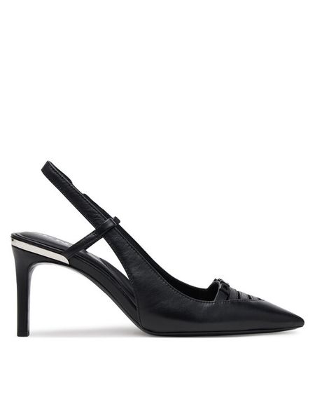 DKNY Szpilki K1500466 Czarny. Czarne szpilki damskie DKNY, bez wzorów, ze skóry, bez obcasa, bez zapięcia. Za 399.99 zł.