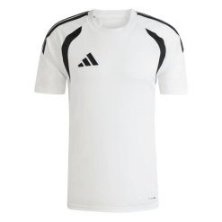 Koszulka adidas Tiro26 League. Białe koszulki sportowe męskie Adidas, l, bez wzorów, z materiału, bez kołnierzyka, bez ramiączek, na fitness i siłownię, climacool (adidas). Za 82.99 zł.