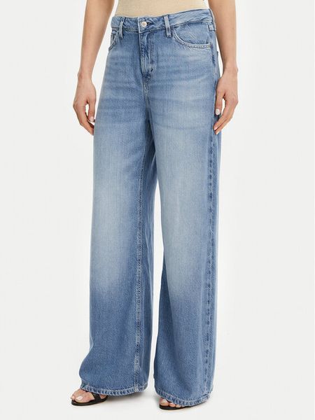 Guess Jeansy W5GA82 D5B94 Niebieski Wide Leg. Niebieskie jeansy damskie Guess. Za 289.99 zł.
