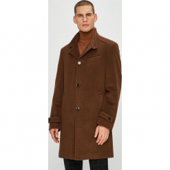 Pierre Cardin - Płaszcz. Brązowe płaszcze męskie Pierre Cardin, z materiału. W wyprzedaży za 869.90 zł.