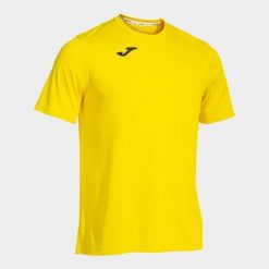 Koszulka do biegania męska Joma Combi. Żółte koszulki sportowe męskie Joma, m, bez wzorów, bez kołnierzyka, bez ramiączek, do biegania. Za 39.99 zł.