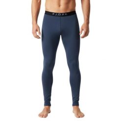 Męskie legginsy termoaktywne ze 100% wełny merynosów - Finn 210. Niebieskie legginsy sportowe męskie FJORK MERINO, m, bez wzorów, z wełny, narciarskie. Za 479.00 zł.