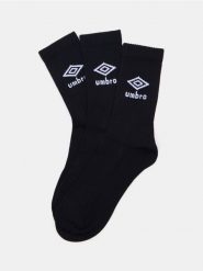 Bawełniane skarpetki 3 pack Umbro - czarny. Czarne skarpety męskie Sinsay, bez wzorów, z bawełny. Za 22.99 zł.