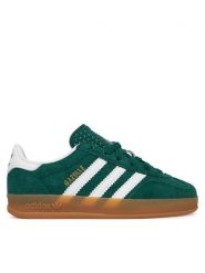 Adidas Sneakersy Gazelle Indoor IH9134 Zielony. Zielone buty sportowe dziewczęce Adidas, bez wzorów, ze skóry, bez zapięcia. Za 299.99 zł.
