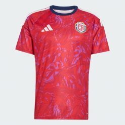 Koszulka podstawowa Kostaryka 26. Czerwone koszulki sportowe męskie Adidas, xl, bez wzorów, z materiału, bez kołnierzyka, bez ramiączek, do piłki nożnej, climacool (adidas). Za 439.00 zł.