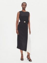 Simona Corsellini Sukienka koktajlowa P25CPAB01001 Kolorowy Slim Fit. Sukienki damskie SIMONA CORSELLINI, bez wzorów, z syntetyku, wizytowe, bez kołnierzyka, bez ramiączek. Za 1,119.00 zł.