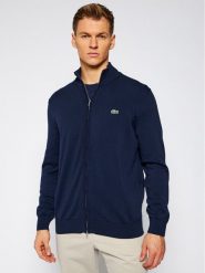 Lacoste Bluza AH1957 Granatowy Classic Fit. Niebieskie bluzy męskie Lacoste, m, bez wzorów, z bawełny, bez kaptura. Za 699.99 zł.