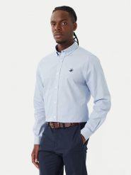 Beverly Hills Polo Club Koszula P-SS26M-BRASS Niebieski Regular Fit. Niebieskie koszule męskie Beverly Hills Polo Club, m, bez wzorów, z bawełny, bez kołnierzyka, bez ramiączek. Za 247.99 zł.