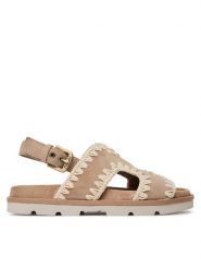 Mou Sandały Low bio sandal MU.SW631006A Różowy. Czerwone sandały damskie Mou, bez wzorów, ze skóry, bez obcasa, na płaskiej podeszwie, bez zapięcia. Za 559.99 zł.