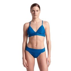 Strój kąpielowy damski dwuczęściowy kostium bikini basen Arena Essentials. Niebieskie bikini damskie Arena, s, bez wzorów. Za 69.99 zł.