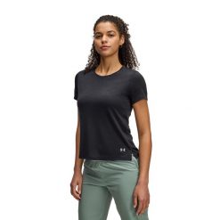 Koszulka do biegania damska Under Armour UA Launch Camo. Czarne koszulki sportowe damskie Under Armour, m, bez wzorów, sportowe, bez kołnierzyka. Za 119.99 zł.