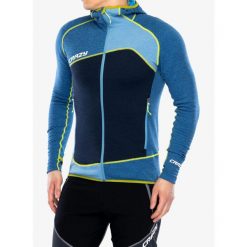 Bluza rozpinana męska Crazy Pull Resolution. Niebieskie bluzy sportowe męskie CRAZY, m, bez wzorów, bez kaptura, narciarskie. Za 697.99 zł.