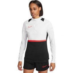 Bluza Damska Academy 21 DriFIT Quarter Zip Drill Top. Białe bluzy damskie Nike, bez wzorów, bez kaptura. Za 151.99 zł.