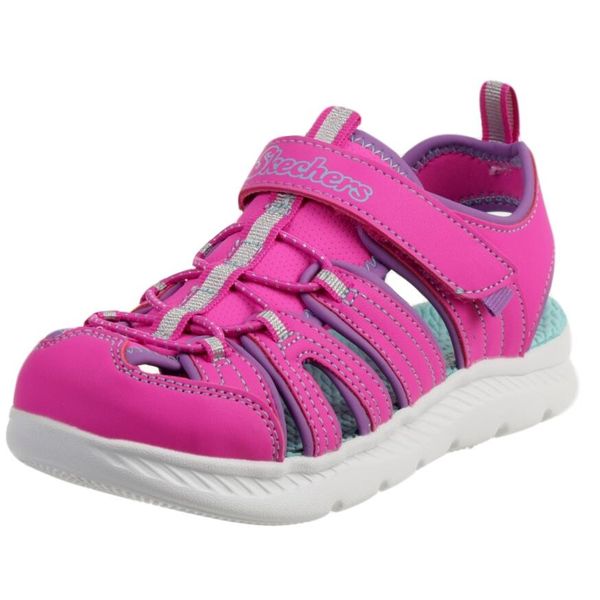 Skechers C-Flex Sandal 2.0 Playful Trek, dla dziewczynki, sandały, Różowe. Czerwone sandały dziewczęce Skechers, z materiału, bez zapięcia. Za 306.10 zł.