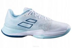 Buty tenisowe damskie Babolat Jet Mach 3 AC. Niebieskie obuwie sportowe damskie BABOLAT, bez wzorów, tenisowe. Za 455.99 zł.