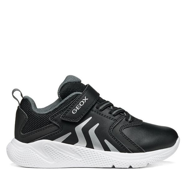Sneakersy Geox. Czarne trampki i tenisówki chłopięce Geox, bez wzorów, bez zapięcia. Za 209.99 zł.