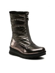 Nelli Blu Śniegowce CS5595-01 Srebrny. Szare buty zimowe dziewczęce Nelli Blu, bez wzorów, ze skóry, bez zapięcia. Za 89.99 zł.