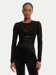 Versace Jeans Couture Body 79HAM221 JS490 Czarny Slim Fit. Czarne bluzki damskie Versace Jeans Couture, bez wzorów, z jeansu, bez kołnierzyka, bez ramiączek. Za 669.99 zł.
