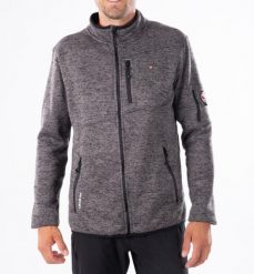 Bluza techniczna męska polar NAVOY zamek. Czarne bluzy męskie Aulp, l, bez wzorów, z dzianiny, bez kaptura, trekkingowe. Za 359.99 zł.