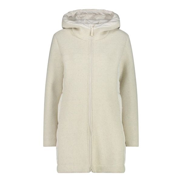 Płaszcz damski turystyczne CMP 34M0356. Białe płaszcze damskie CMP, m, bez wzorów, z materiału, sportowe, długie, z kapturem. Za 466.00 zł.