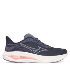 Buty do biegania Mizuno. Szare obuwie sportowe damskie Mizuno, bez wzorów, do biegania. Za 429.99 zł.