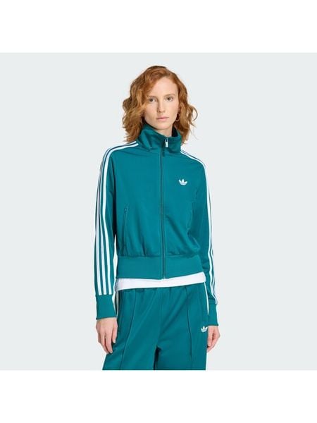 Adidas Bluza Firebird Classic KQ6530 Zielony Regular Fit. Zielone bluzy damskie Adidas, xs, bez wzorów, z syntetyku, bez kaptura. Za 281.99 zł.