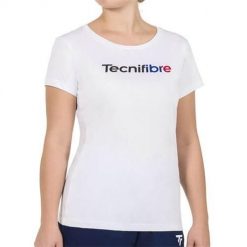 Koszulka sportowa damska Tecnifibre 22WCUTE22. Białe koszulki sportowe damskie TECNIFIBRE, s, bez wzorów, z bawełny, bez kołnierzyka, bez ramiączek. Za 89.99 zł.
