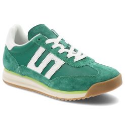 Sneakersy damskie Filippo, cholewka ze skóry naturalnej zamszowej klasyczne sznurowanie sportowy fason, zielone, DP7686/26. Zielone półbuty damskie Filippo, bez wzorów, ze skóry, klasyczne, bez obcasa, bez zapięcia. Za 189.00 zł.